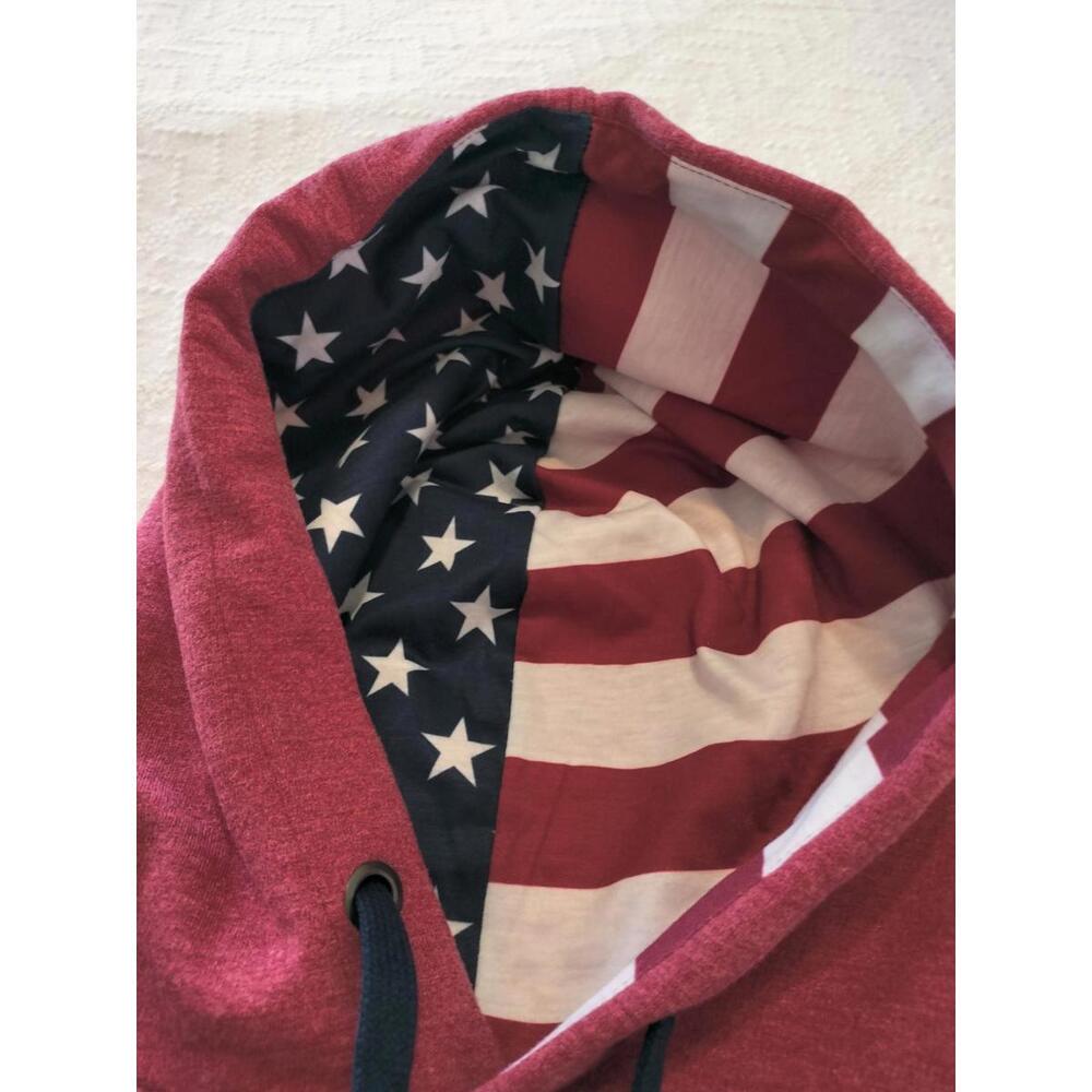 Baseballism Americana Hoodie Men's S Gray Believe In Baseball USA - Picture 4 of 16